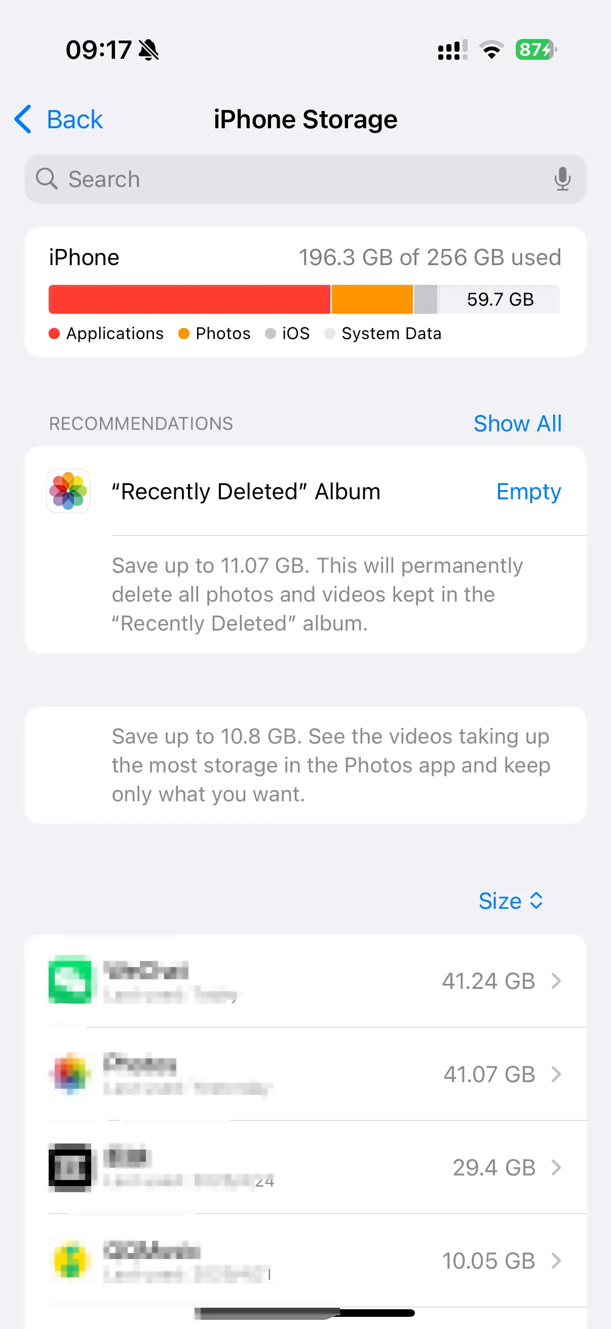 tap on iPhone Storage, find Instagram in the list of apps, and select it